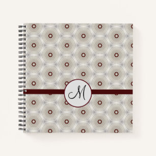 Carnet Cercles gris rouge modernes