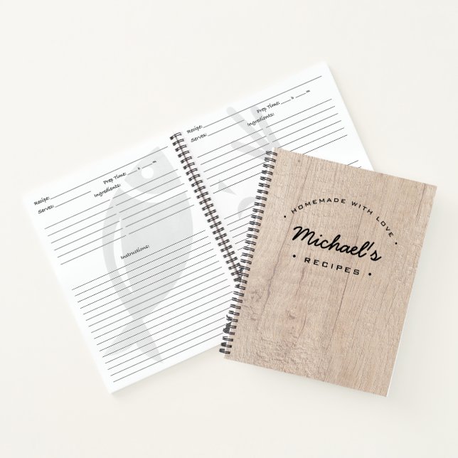 Carnet Céréales de bois personnalisées faites maison avec (Intérieur)