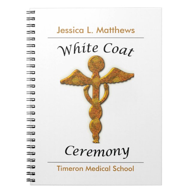 Carnet Cérémonie de la robe blanche Médicale or, cadeau p (Devant)