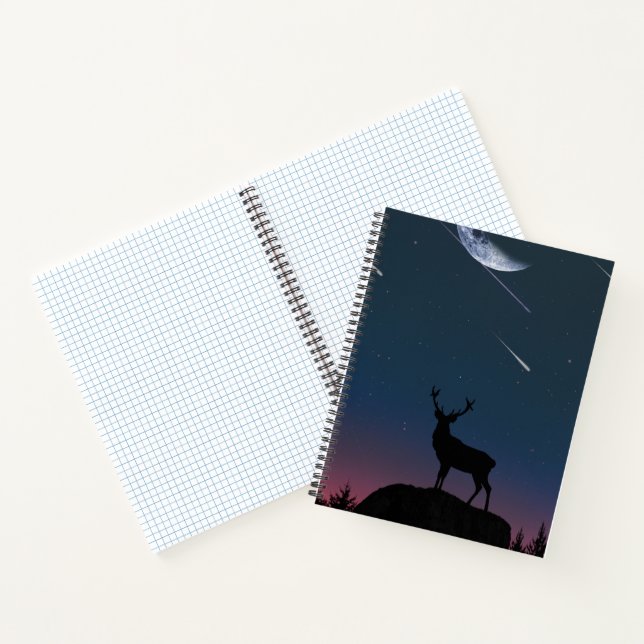 Carnet cerf au clair de lune (Intérieur)