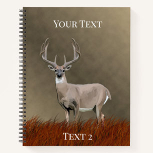 Carnet Cerf blanc dans les Prairies