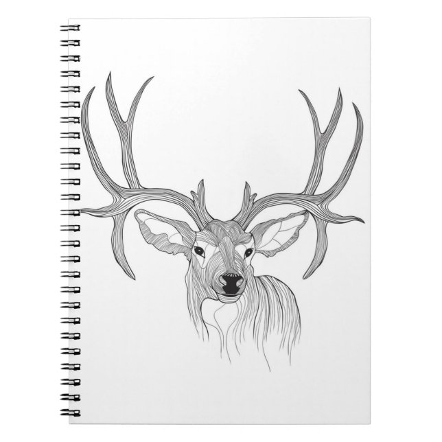 Carnet cerf, chasse aux cerfs, cerf muet, cerf de bébé, q (Devant)