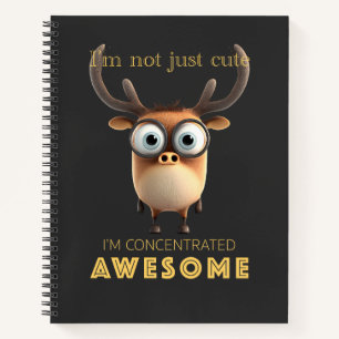 Carnet Cerf concentré Awesome mignon adorable Drôle