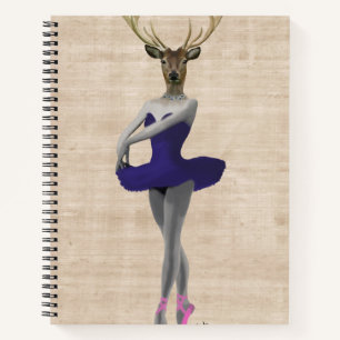 Carnet Cerf de ballet en bleu