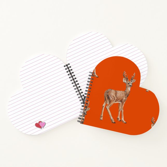 Carnet Cerf en rouge (Intérieur)