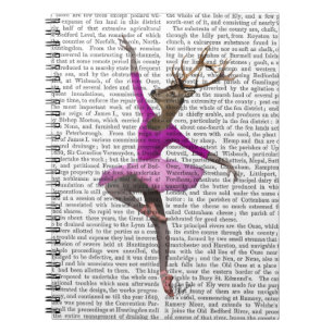Carnet Cerfs communs de ballet dans le rose