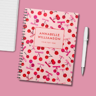 Carnet Cerise & Nœud Rose