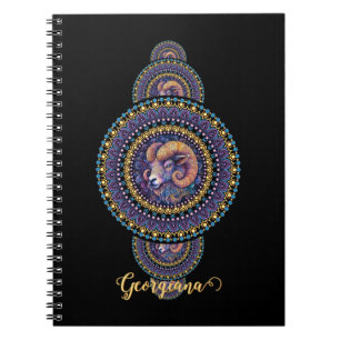 Carnet Cerises murales personnalisées Mandala ornemental