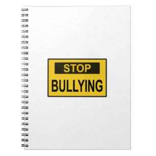 Carnet Cesser le signe d'intimidation jaune