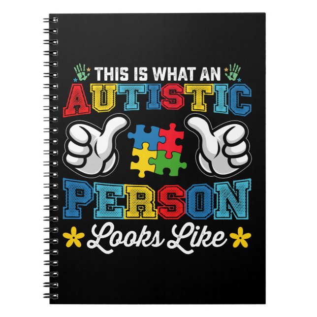 Carnet C'Est Ce Qu'Une Personne Autiste Ressemble À Un Au (Devant)