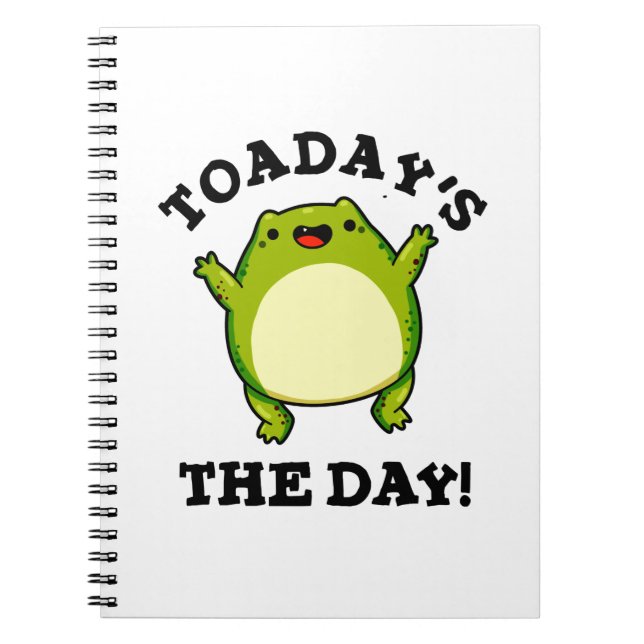 Carnet C'est le jour drôle de crapaud jeu de mots  (Devant)