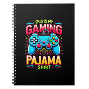 Carnet C'est mon t-shirt de pyjama de jeu manette de jeu