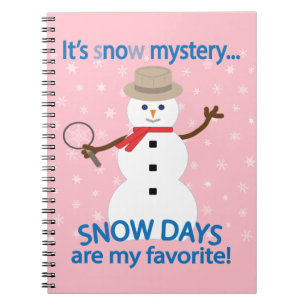 Carnet C'est NOw Mystery Detective Snowman Pink