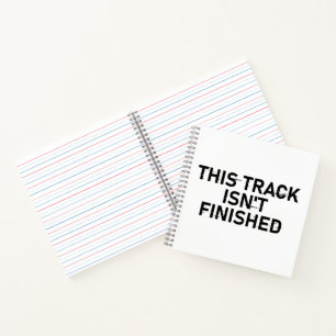 Carnet Cette piste n'est pas finie - Conception de texte