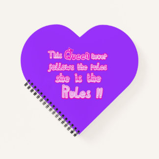 Carnet Cette reine ne suit jamais les règles du violet