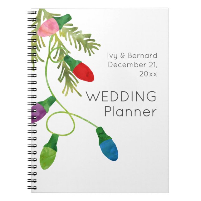 Carnet Chaîne de couleurs Wedding planner des lumières de (Devant)