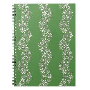 Carnet Chaîne de marguerite Fleur laide rayures blanc ver