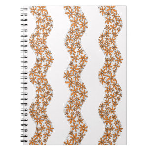 Carnet Chaîne de marguerite Fleur laide rayures orange