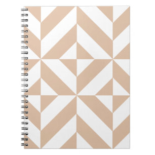 Carnet Chaleureux Beige Géométrique Motif