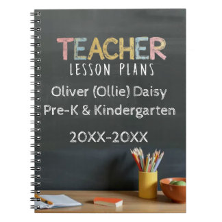 Carnet Chalkboard-Style Teacher Lesson Plan Notebook