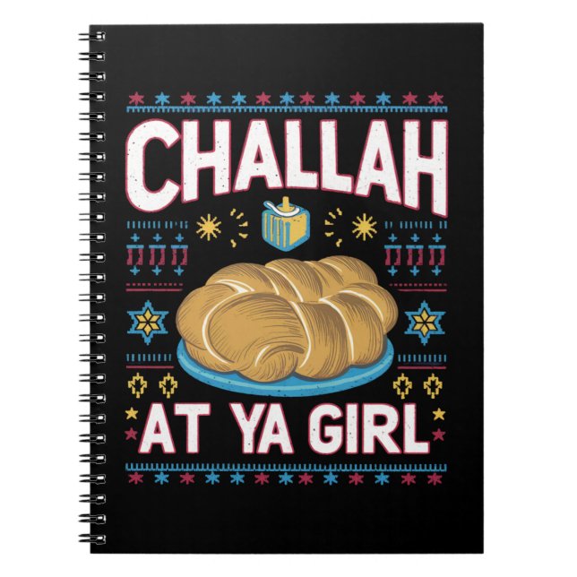 Carnet Challah Sur Ya Girl Funny Hanoukka Food Chanukah (Devant)