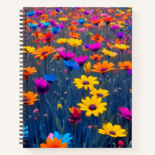 Carnet Champ Coloré De Fleurs
