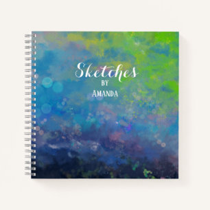 Carnet Champ de fleurs impressionniste Abstrait Croquis o