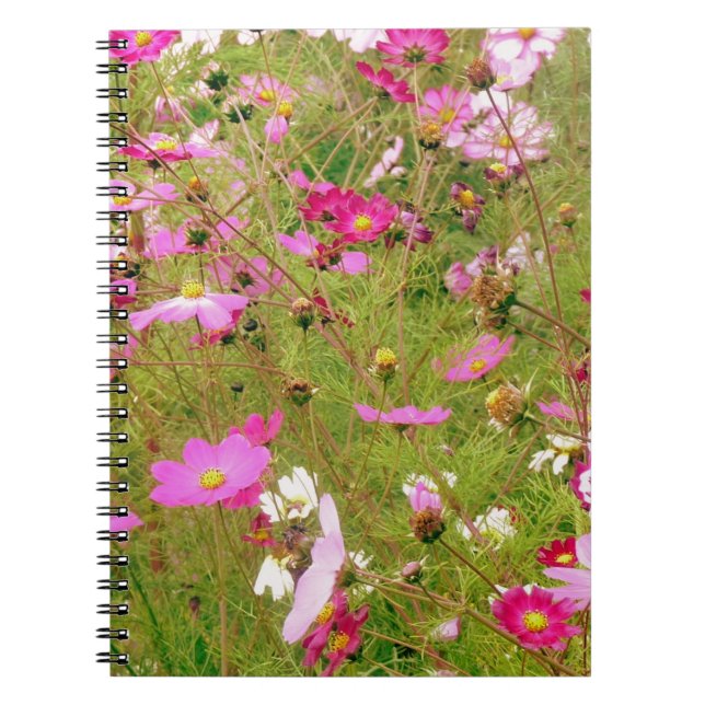 Carnet Champ De Fleurs Roses (Devant)