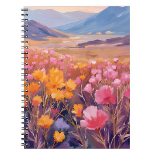 Carnet Champ de fleurs sauvages Peinture de paysage flo