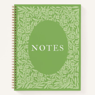 Carnet Champ de fleurs vert