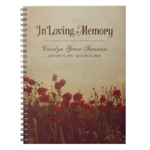Carnet Champ de pavot rustique dans le Guestbook