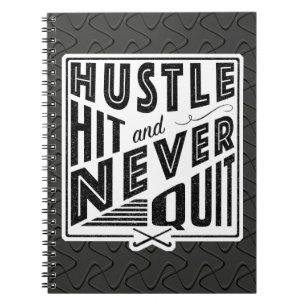 Carnet Champ Hockey Hustit Hit & Never Quitter Bloc-notes