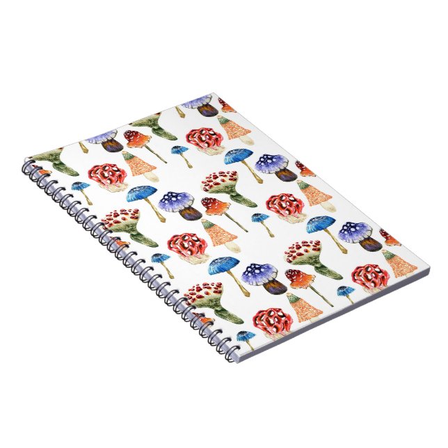 Carnet Champignons colorés à l'aquarelle (Côté Droit)