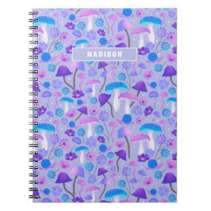Carnet Champignons Dreamy Fleurs Escargots pourpres Turqu
