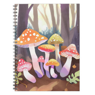 Carnet Champignons Mignons Forêt Aquarelle