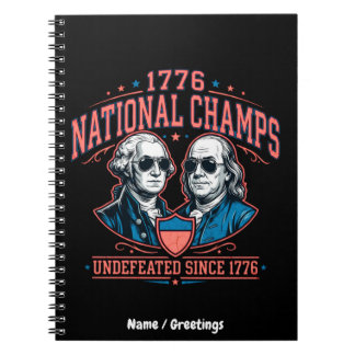 Carnet Champions nationaux vintage graphique invaincus 17