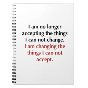 Carnet Changer ce que je ne peux pas accepter