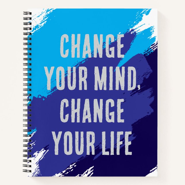 Carnet Changer d'avis, Changer de vie (BLEU) (Devant)