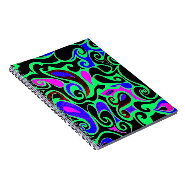 Carnet Changer la couleur Wacky Retro Swirl (Côté Droit)