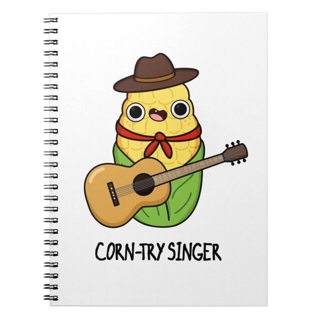 Carnet Chanteur de campagne drôle de maïs blague  (Devant)