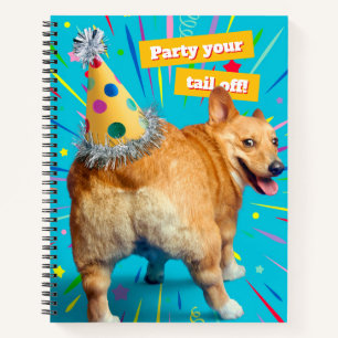 Carnet Chapeau d'anniversaire pour derrière de Corgi