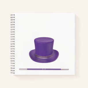 Carnet Chapeau haut de magie et baguette magique