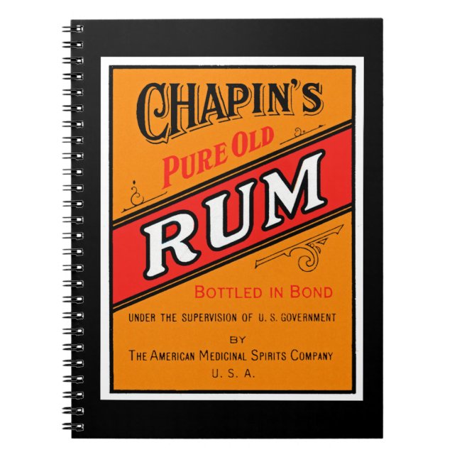 Carnet Chapins Pure Vieux Étiquette de rhum (Devant)