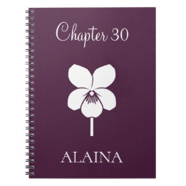 Carnet Chapitre Nouveau Personnalisé Fleur de Naissance V