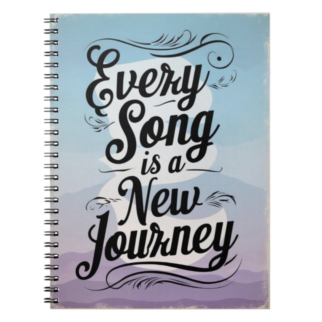 Carnet Chaque chanson est un nouveau voyage option 2 (Devant)