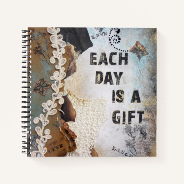 Carnet Chaque Jour Est Une Citation Cadeau Mixte D'Art Mé (Devant)