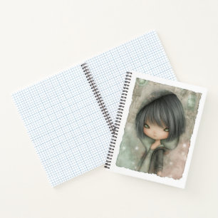 Carnet Charbon Grège Acier Vert Mousse Gothique Po