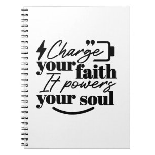Carnet Chargez Votre Foi – Citation Inspirante Chrétienne