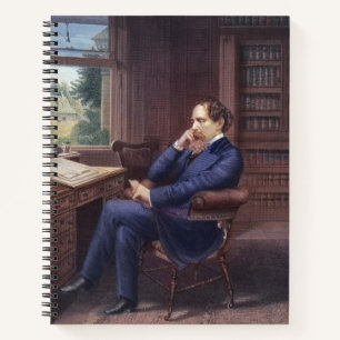 Carnet Charles Dickens dans son étude