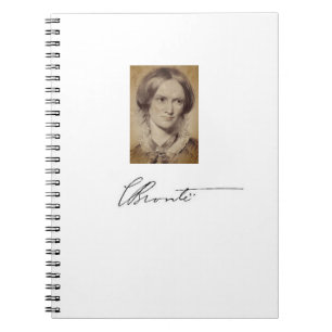 Carnet Charlotte Brontë portrait et signature
